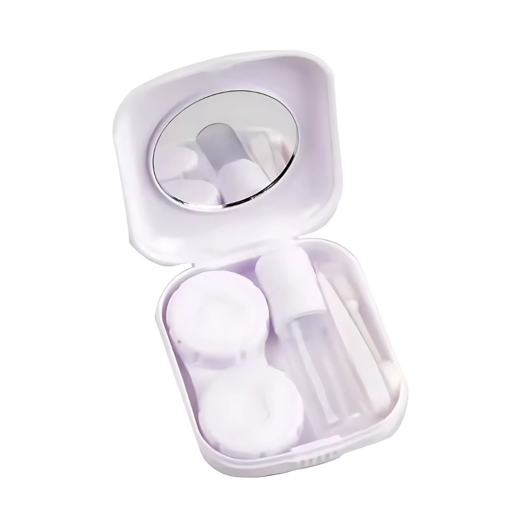 Mini Square Contact Lens Case with Mirror