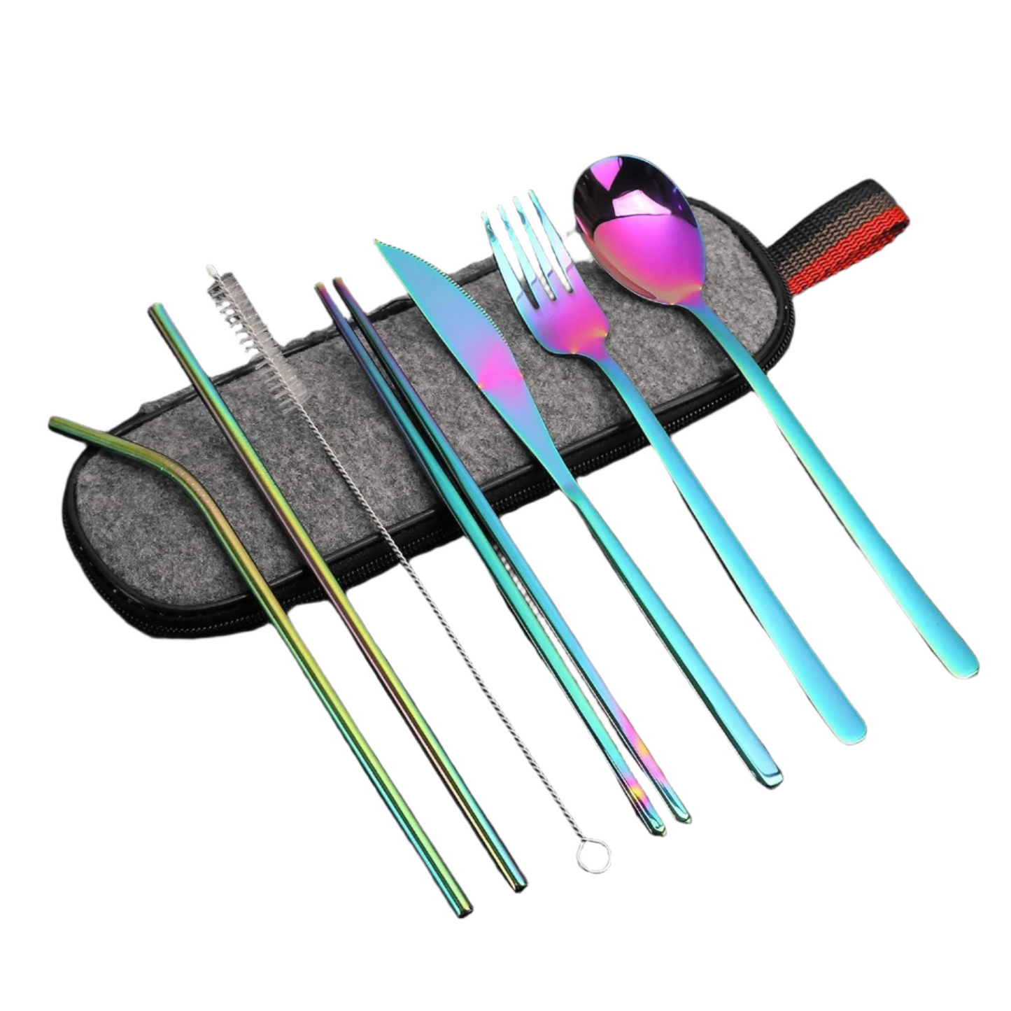 8-Piece Rainbow Stainless Steel Flatware Set