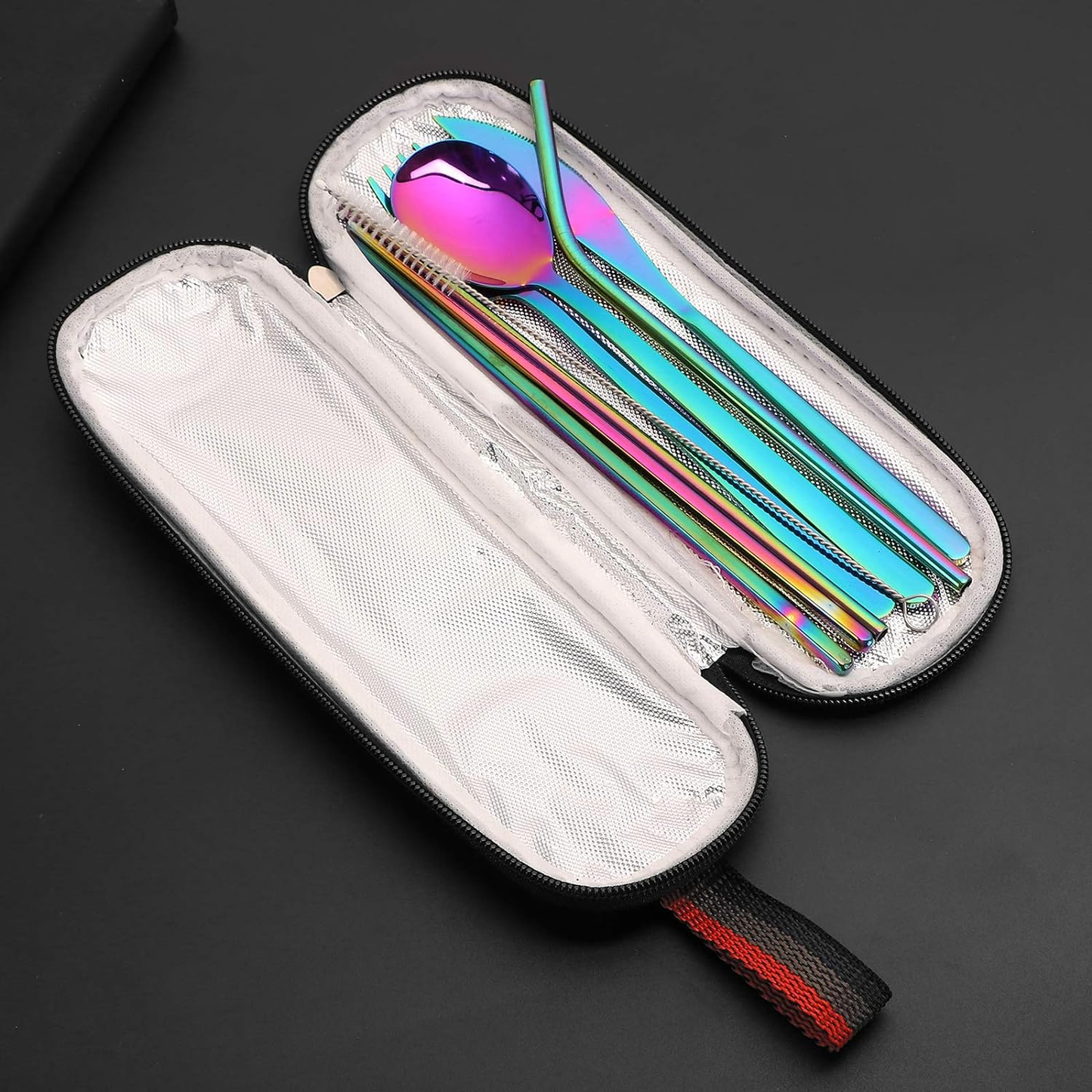 8-Piece Rainbow Stainless Steel Flatware Set