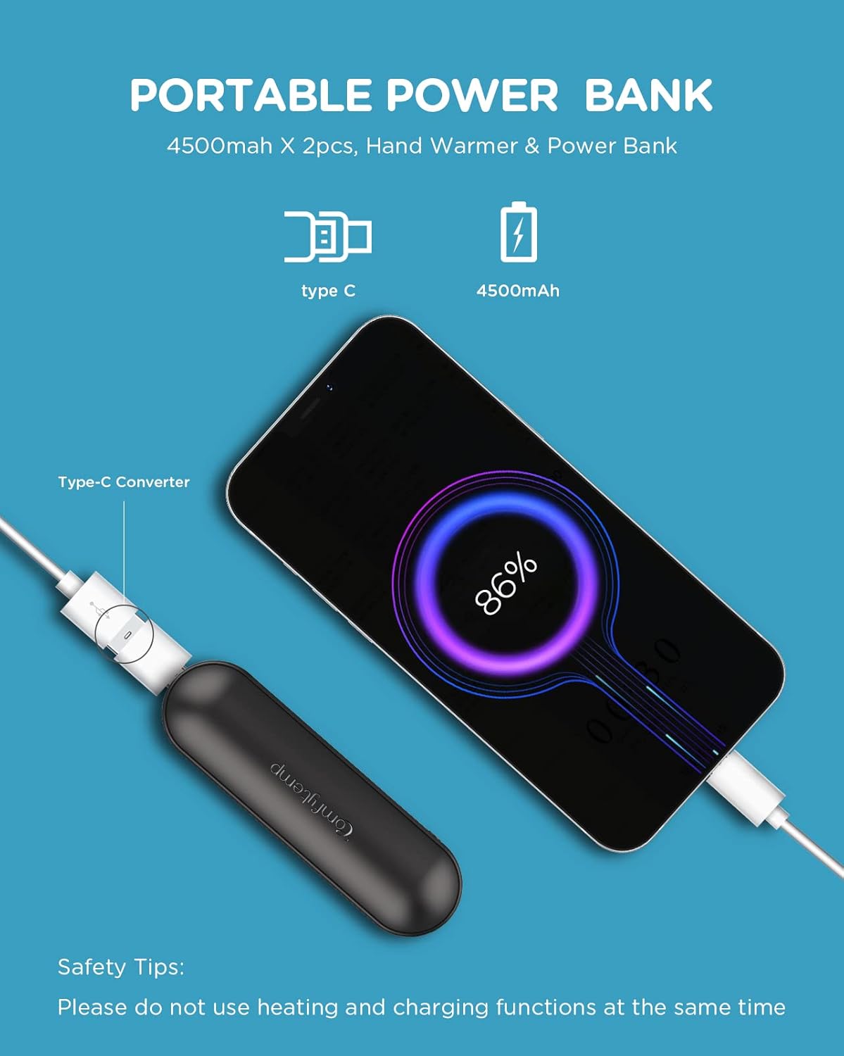 Rechargeable 4500mAh Hand Warmer