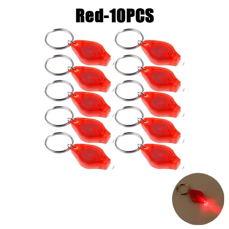 100-Pack Mini LED UV Keychain Flashlights