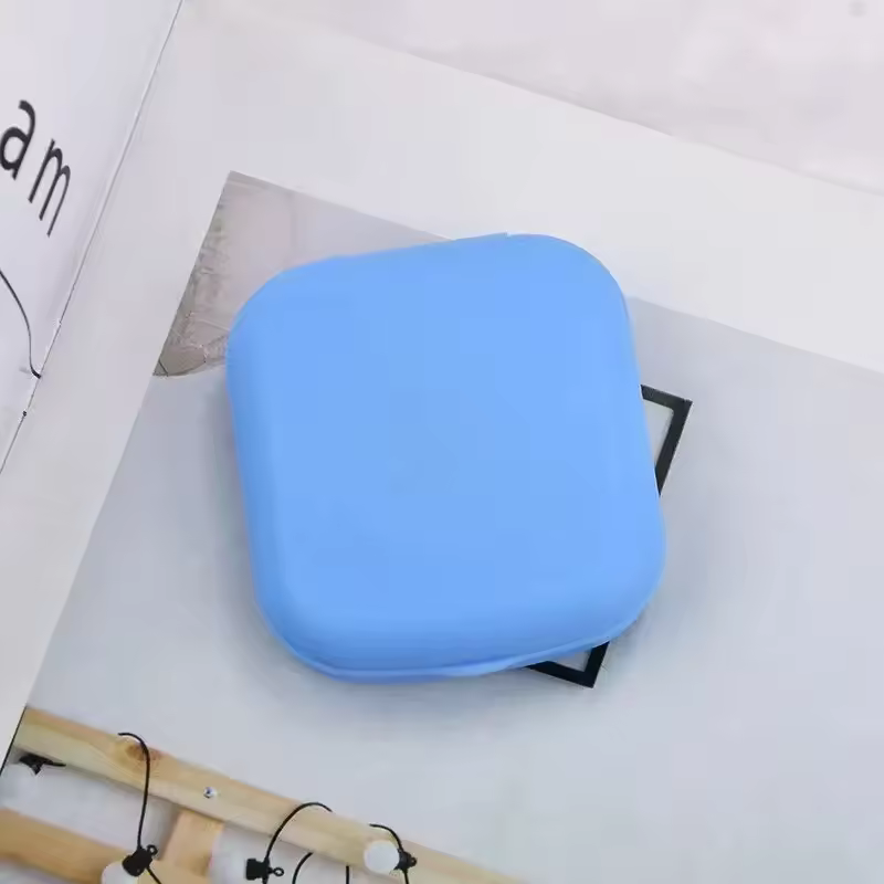 Mini Square Contact Lens Case with Mirror