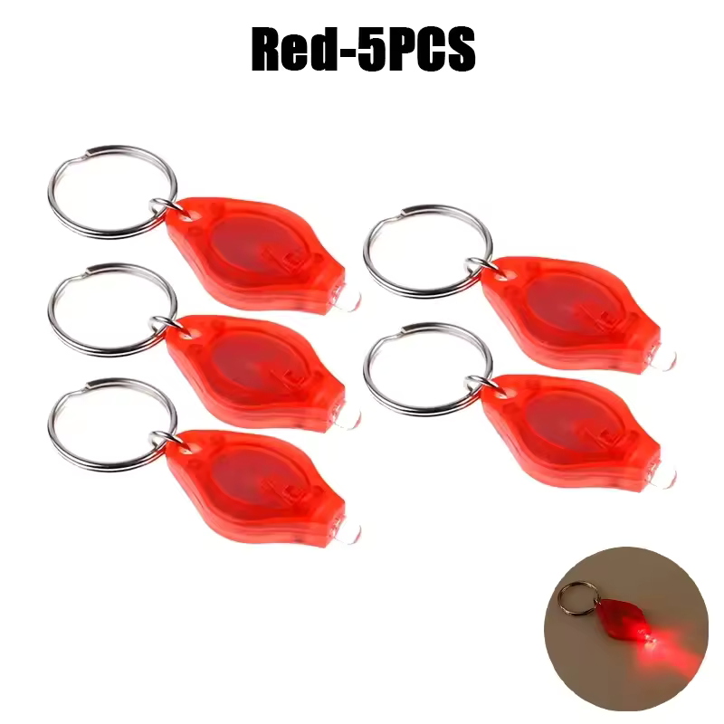 100-Pack Mini LED UV Keychain Flashlights
