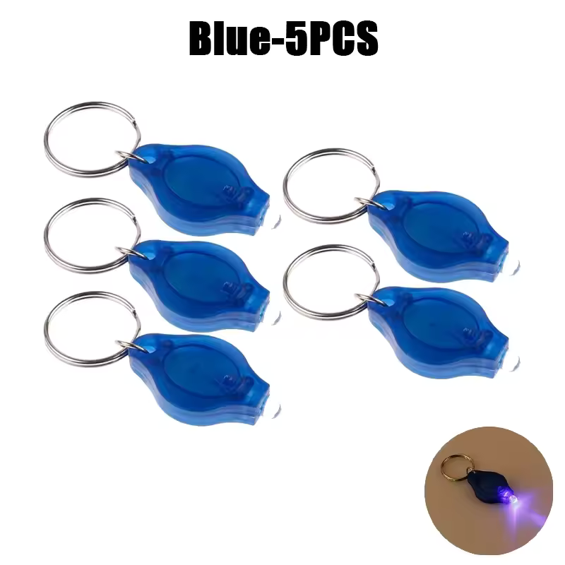 100-Pack Mini LED UV Keychain Flashlights