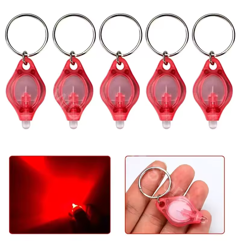 100-Pack Mini LED UV Keychain Flashlights