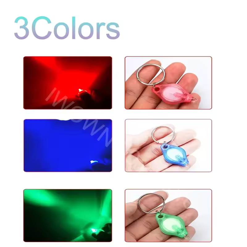 100-Pack Mini LED UV Keychain Flashlights