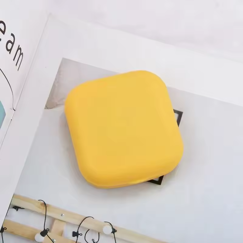 Mini Square Contact Lens Case with Mirror