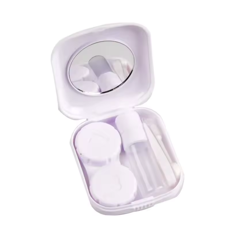 Mini Square Contact Lens Case with Mirror