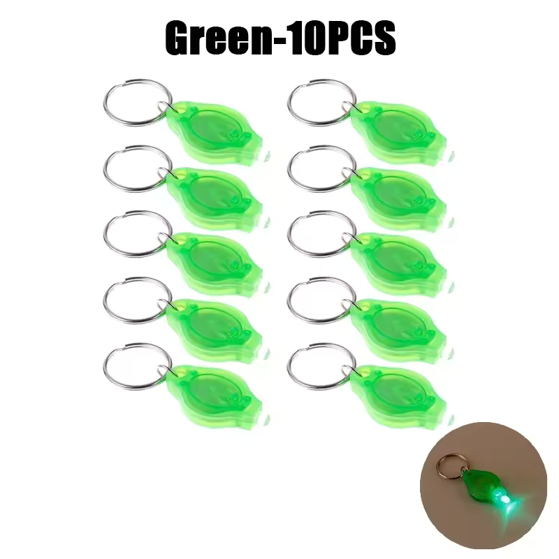100-Pack Mini LED UV Keychain Flashlights