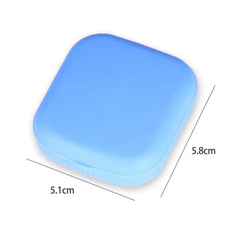 Mini Square Contact Lens Case with Mirror