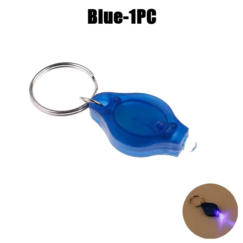 100-Pack Mini LED UV Keychain Flashlights
