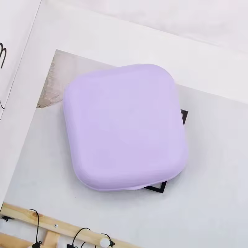 Mini Square Contact Lens Case with Mirror
