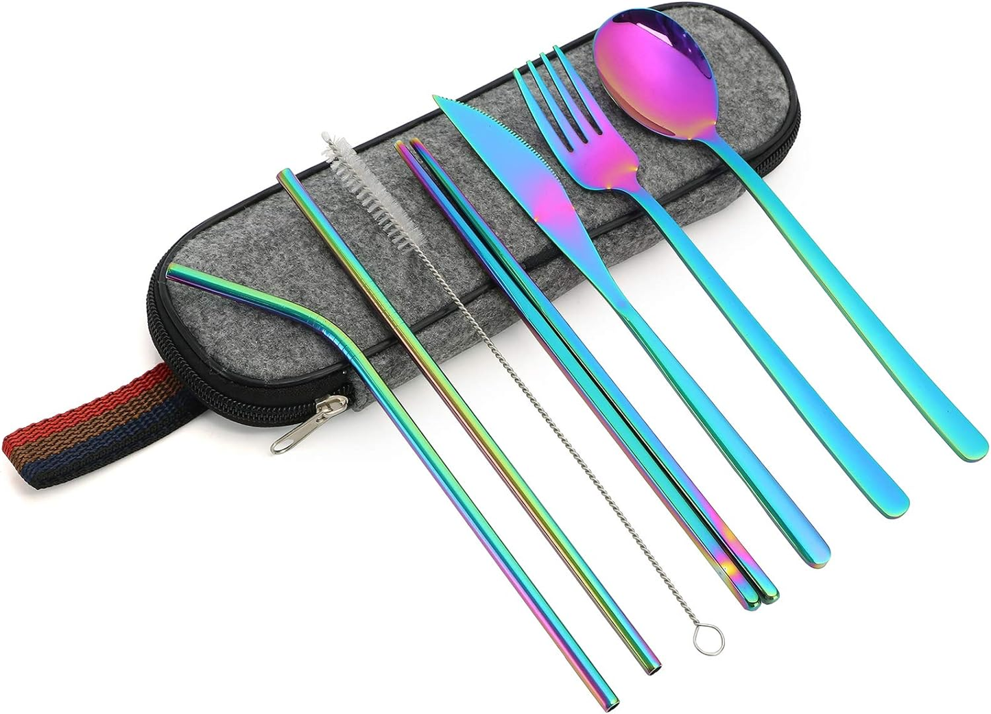 8-Piece Rainbow Stainless Steel Flatware Set