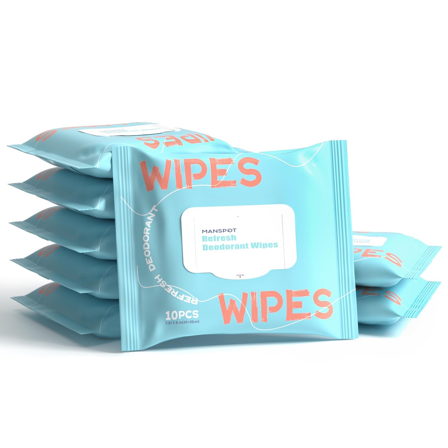 Body Wipes for Adults Bathing, Travel Wipes Deodorant Wipes Shower Wipes for Women Men, Body Cleansing Wipes Bath Wipes Shower Wipes for Camping & after Workout Bathing, 10 Count(Pack of 8)