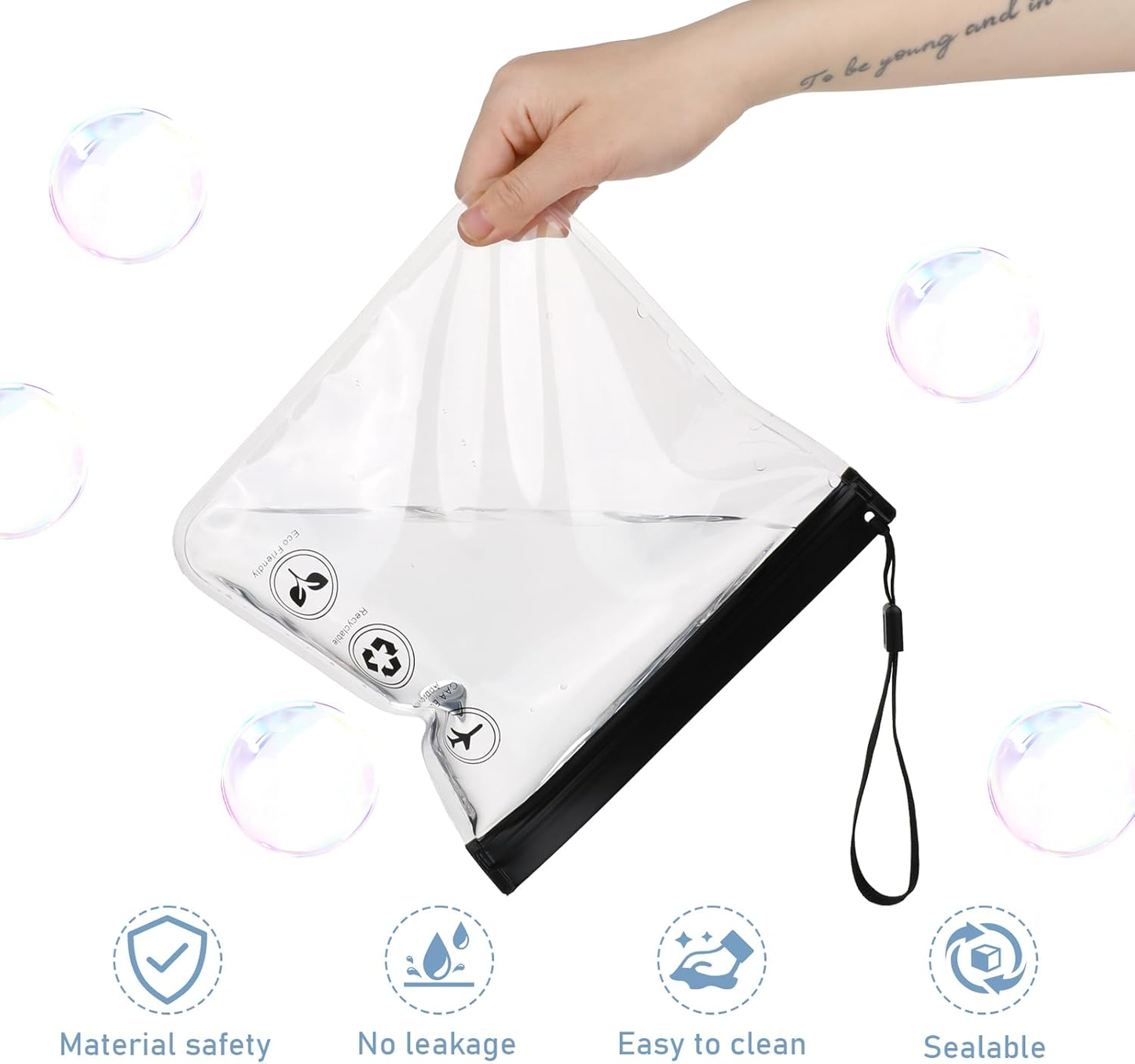 TSA-Approved Clear Toiletry Bags (4-Pack)