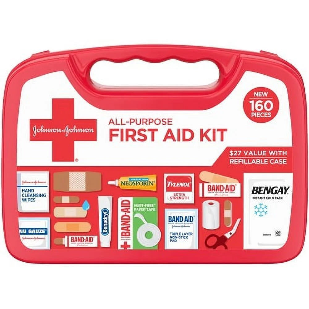 All Purpose Compact 160-Piece First Aid Kit 160 X Piece(S) - 1 - White