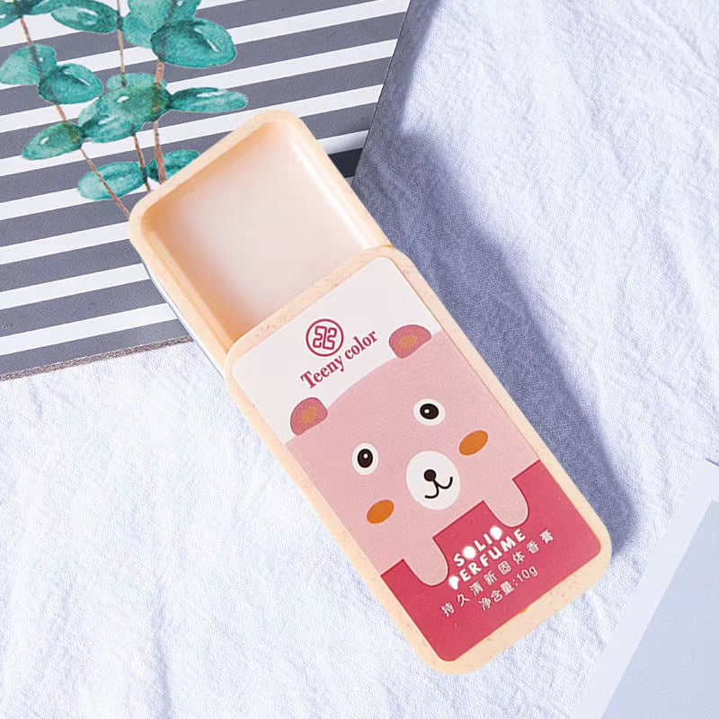 Flower Fragrances Peach Solid Perfumes Balm Women Men Mini Portable Mild Lasting Aroma Deodorant Fragrances Body Antiperspirants