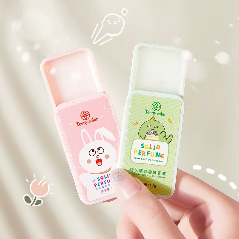 Flower Fragrances Peach Solid Perfumes Balm Women Men Mini Portable Mild Lasting Aroma Deodorant Fragrances Body Antiperspirants