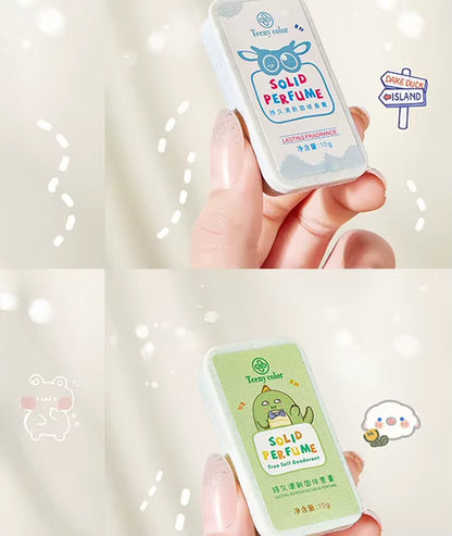 Flower Fragrances Peach Solid Perfumes Balm Women Men Mini Portable Mild Lasting Aroma Deodorant Fragrances Body Antiperspirants