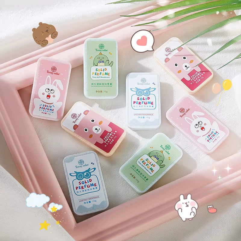 Flower Fragrances Peach Solid Perfumes Balm Women Men Mini Portable Mild Lasting Aroma Deodorant Fragrances Body Antiperspirants