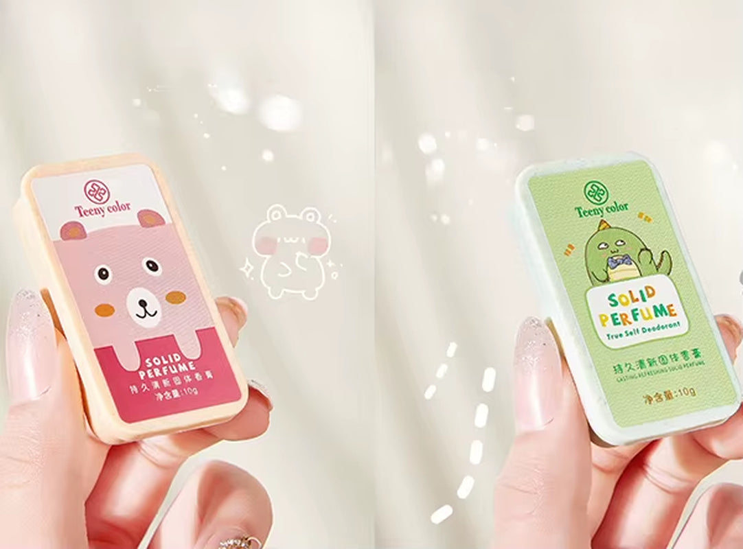 Flower Fragrances Peach Solid Perfumes Balm Women Men Mini Portable Mild Lasting Aroma Deodorant Fragrances Body Antiperspirants