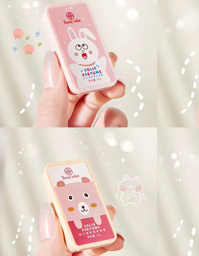 Flower Fragrances Peach Solid Perfumes Balm Women Men Mini Portable Mild Lasting Aroma Deodorant Fragrances Body Antiperspirants